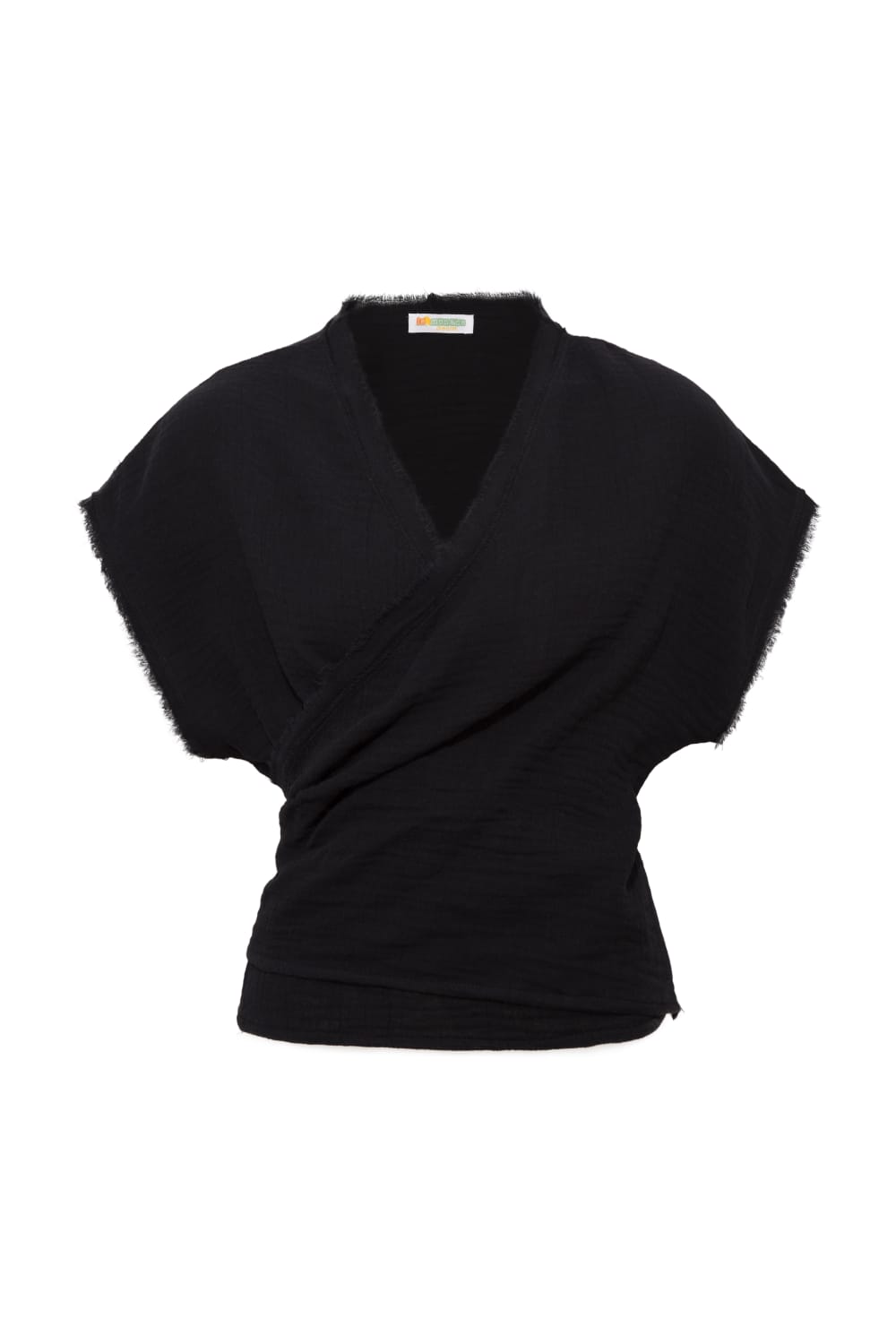 Le-Monade Dreams-SORUNLU - Kenar Detaylı Kruvaze Bağlamalı Bluz-Top-1-Milagron.com