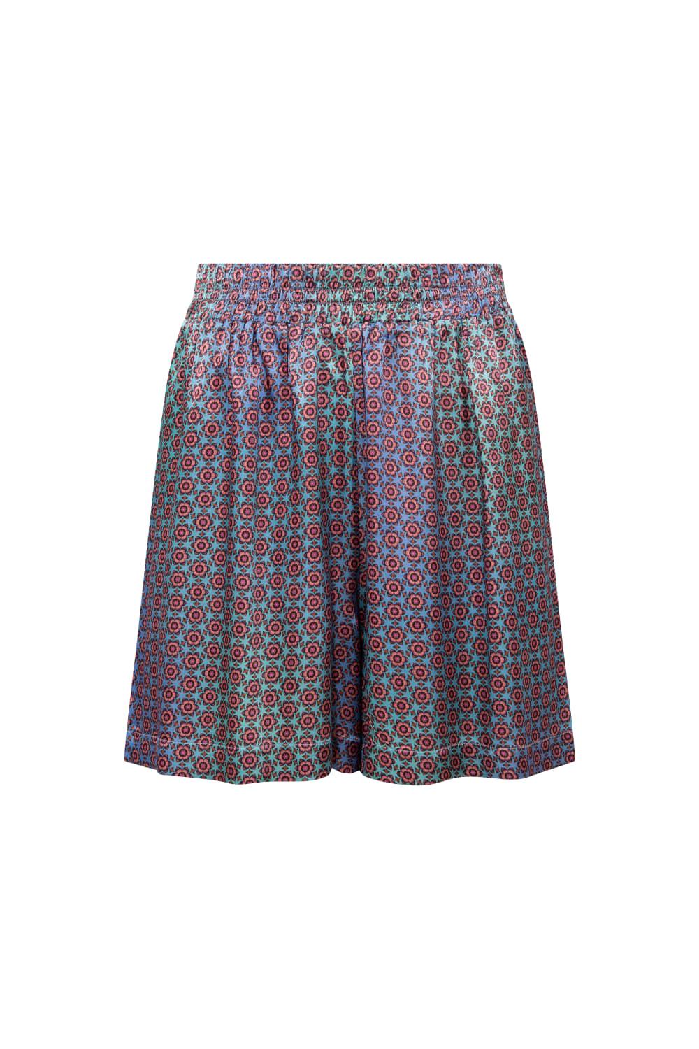 Le-Monade Dreams-SORUNLU - Mavi Degrade Saten Şort-Şort-1-Milagron.com