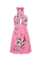 Le-Monade Dreams-SORUNLU - Pembe Balık Desenli Kısa Elbise-Elbise-1-Milagron.com