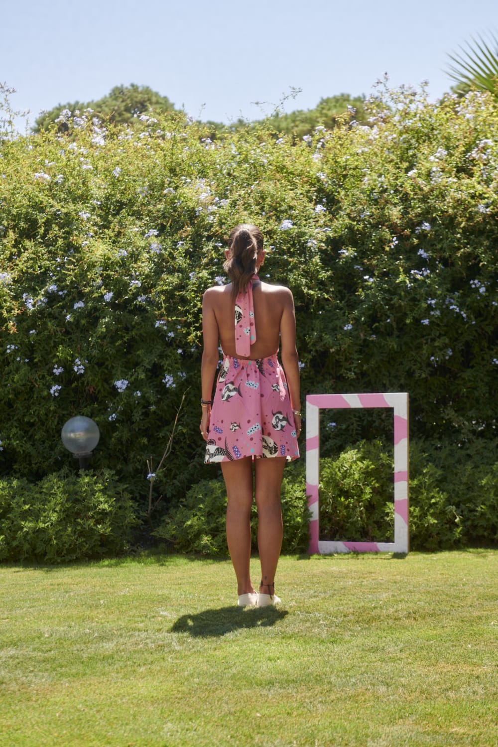 Le-Monade Dreams-SORUNLU - Pembe Balık Desenli Kısa Elbise-Elbise-4-Milagron.com