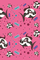 Le-Monade Dreams-SORUNLU - Pembe Balık Desenli Kısa Elbise-Elbise-5-Milagron.com