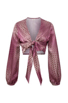 Le-Monade Dreams-SORUNLU - Pembe Degrade Saten Bluz-Bluz-1-Milagron.com