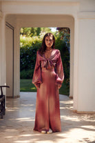 Le-Monade Dreams-SORUNLU - Pembe Degrade Saten Bluz-Bluz-3-Milagron.com