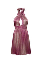 Le-Monade Dreams-SORUNLU - Pembe Degrade Saten Kısa Elbise-Elbise-1-Milagron.com