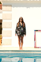 Le-Monade Dreams-SORUNLU - Siyah Balık Desenli Uzun Kol Gömlek-Gömlek-3-Milagron.com