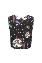 Le-Monade Dreams-Siyah Balık Desenli Su Taşı Detaylı Yelek-Yelek-2-Milagron.com