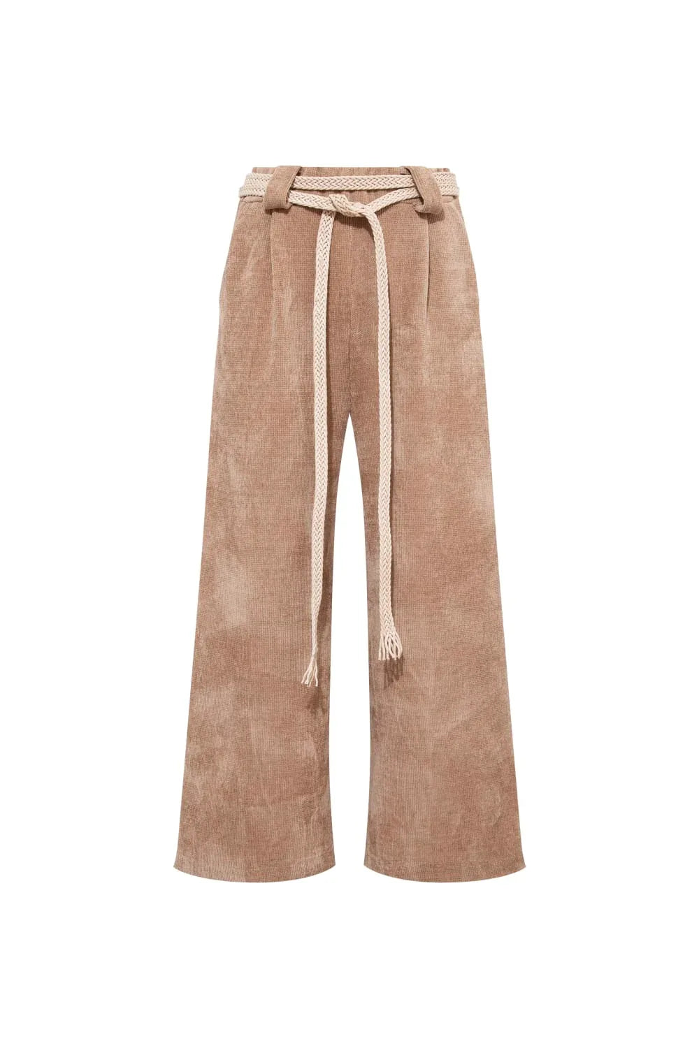 Le-Monade Dreams-Şönil Bej Kemer Detaylı Pantolon-Pantolon-1-Milagron.com