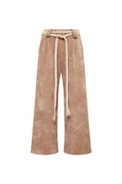 Le-Monade Dreams-Şönil Bej Kemer Detaylı Pantolon-Pantolon-1-Milagron.com