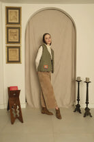 Le-Monade Dreams-Şönil Bej Kemer Detaylı Pantolon-Pantolon-4-Milagron.com