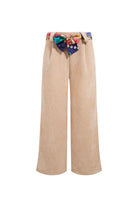 Le-Monade Dreams-Şönil Patch Kemer Detaylı Bej Pantolon-Pantolon-1-Milagron.com