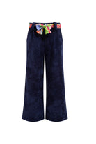 Le-Monade Dreams-Şönil Patch Kemer Detaylı Lacivert Pantolon-Pantolon-1-Milagron.com