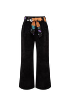 Le-Monade Dreams-Şönil Patch Kemer Detaylı Siyah Pantolon-Pantolon-1-Milagron.com