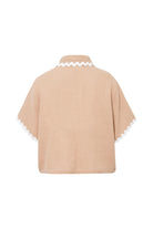 Le-Monade Dreams-Su Taşı Detaylı Bej Kısa Kol Gömlek-Gömlek-2-Milagron.com