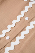 Le-Monade Dreams-Su Taşı Detaylı Bej Kısa Kol Gömlek-Gömlek-3-Milagron.com