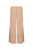 Le-Monade Dreams-Su Taşı Detaylı Bej Yandan Yırtmaçlı Pantolon-Pantolon-3-Milagron.com