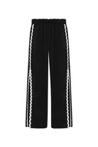 Le-Monade Dreams-Su Taşı Detaylı Siyah Yandan Yırtmaçlı Pantolon-Pantolon-1-Milagron.com