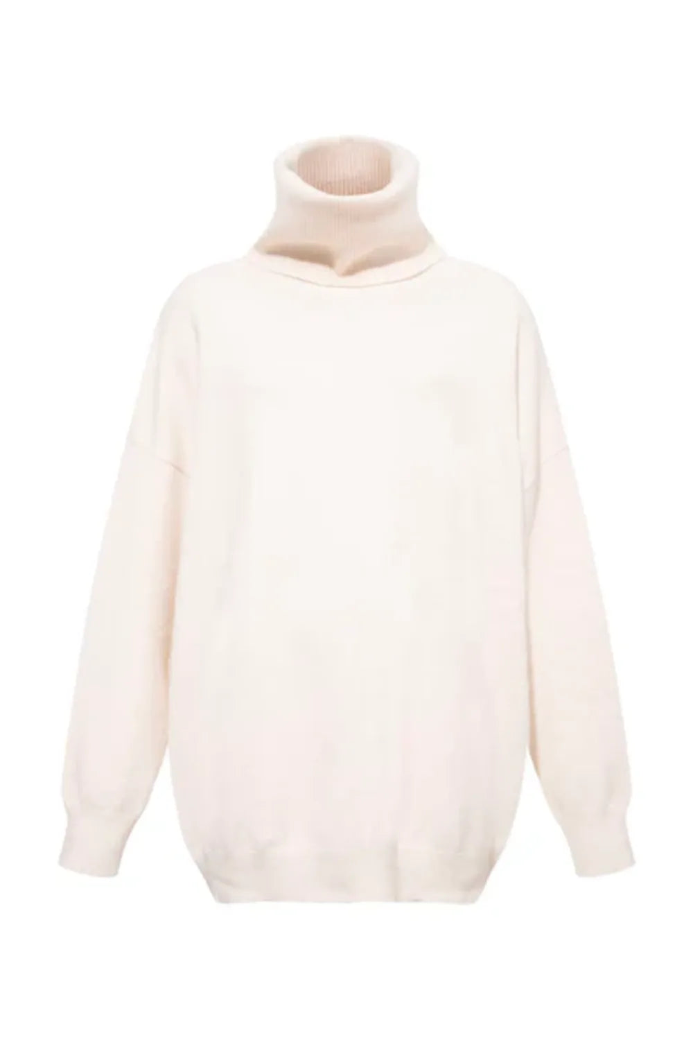 Le-Monade Dreams-Triko Ekru Oversize Tunik-Kazak & Triko-1-Milagron.com