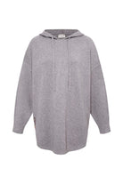 Le-Monade Dreams-Triko Gri Kapüşonlu Kazak-Kazak & Triko-1-Milagron.com