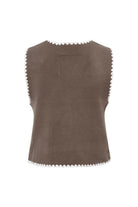 Le-Monade Dreams-Triko Haki Ekru Sıçandiş Nakışlı Yelek-Yelek-2-Milagron.com