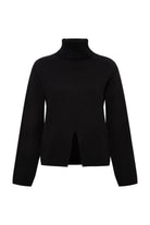 Le-Monade Dreams-Triko Siyah Balıkçı Yaka Kazak-Kazak & Triko-1-Milagron.com