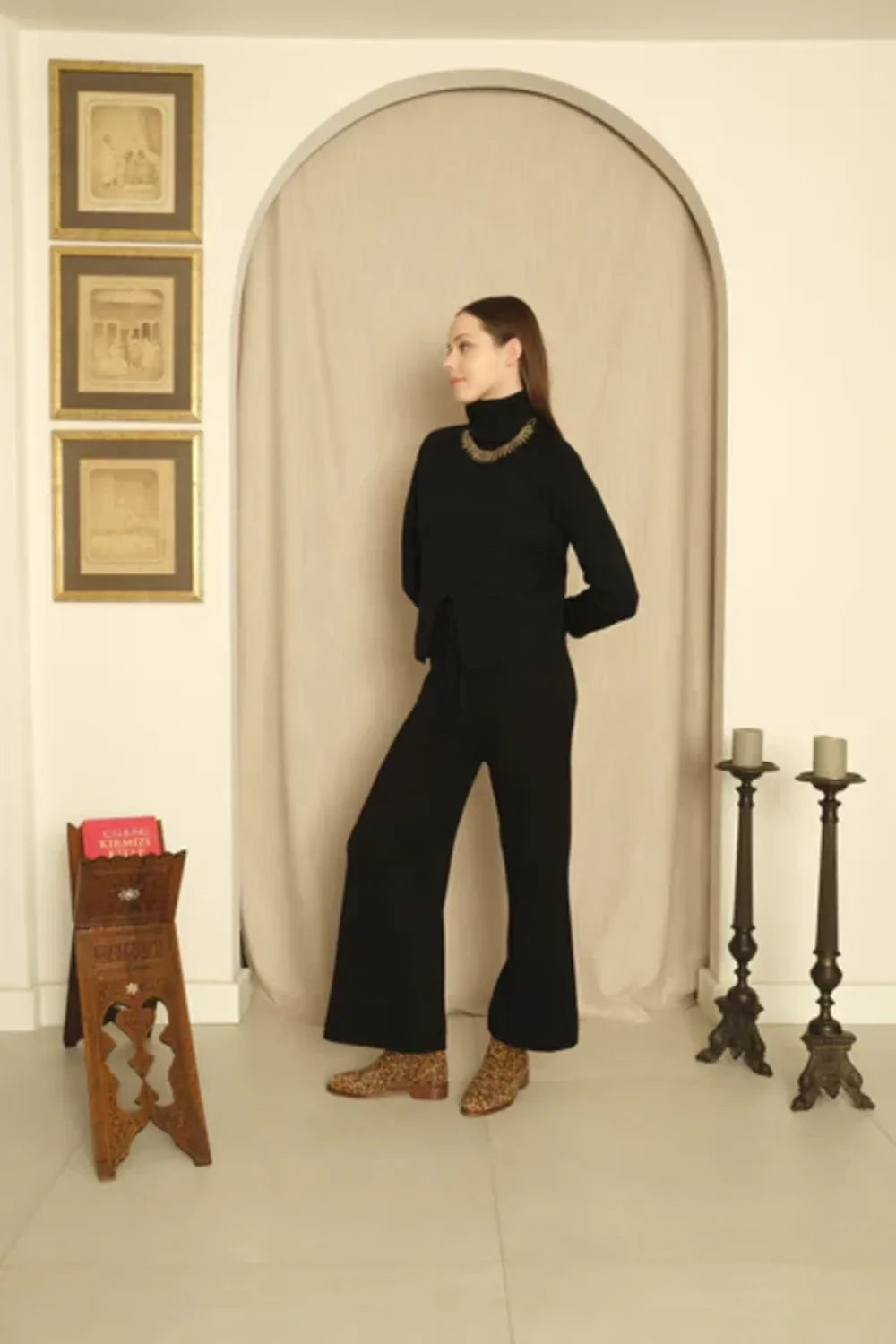 Le-Monade Dreams-Triko Siyah Balıkçı Yaka Kazak-Kazak & Triko-4-Milagron.com