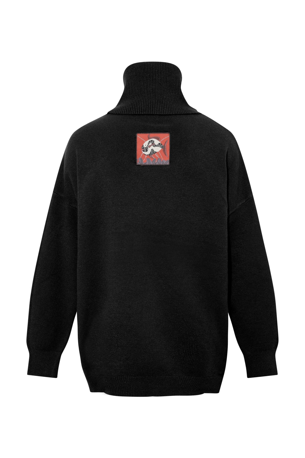 Le-Monade Dreams-Triko Siyah Oversize Tunik-Kazak & Triko-2-Milagron.com