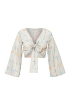 Le-Monade Dreams-Yıldız Desenli Önden Bağlamalı Üst-Bluz-1-Milagron.com