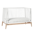 Luna Baby Cot, 120X60 Cm, White/Oak