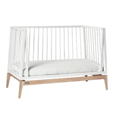 Luna Baby Cot, 120X60 Cm, White/Oak