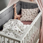 Luna Baby Cot, 120X60 Cm, White/Oak
