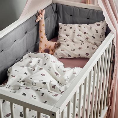 Luna Baby Cot, 120X60 Cm, White/Oak
