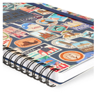 Legami Çizgili Spiral Ciltli Defter - Büyük - Gezi Desenli