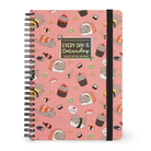 Legami Çizgili Spiral Ciltli Defter - Büyük - Sushi Kedi