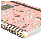 Legami Çizgili Spiral Ciltli Defter - Büyük - Sushi Kedi