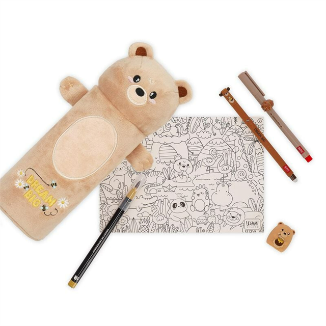 Legami-Peluş Kalemlik, Oyuncak Ayı Figürlü - 24,5x8 Cm-Kalemlik-2-Milagron.com