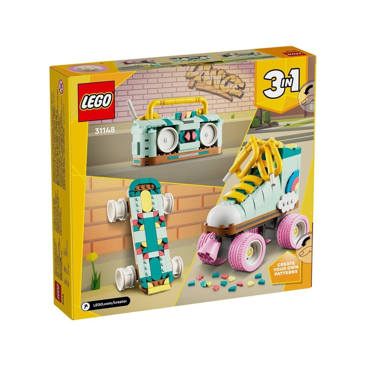 31148 Lego Creator 3Ü1 Arada Retro Paten 342 Parça +8 Yaş