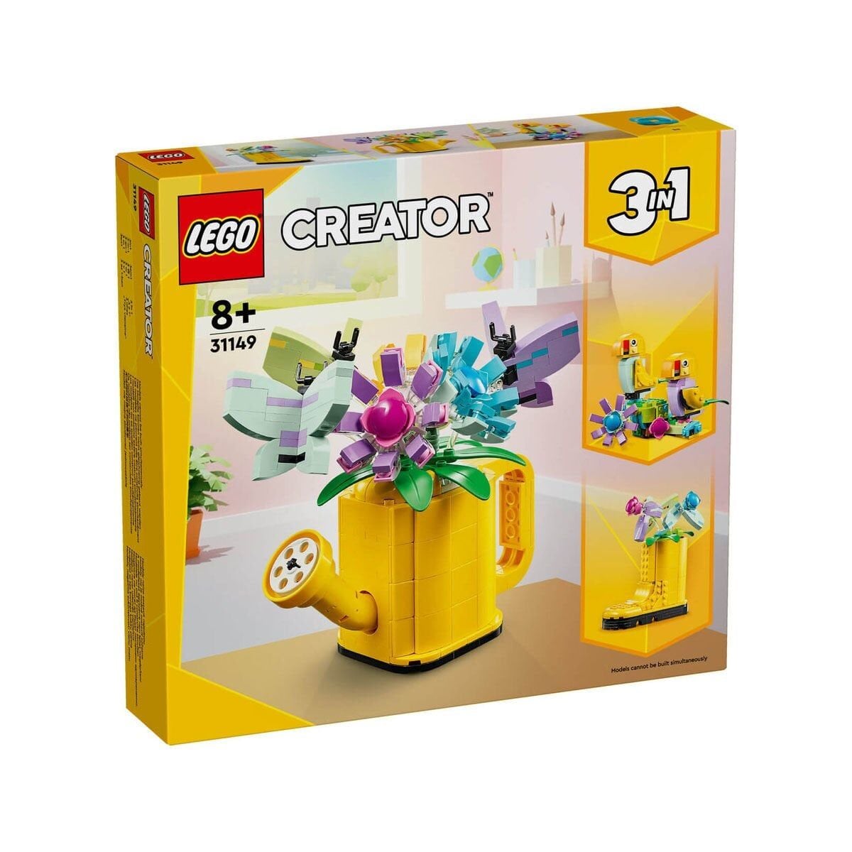 31149 Lego Creator 3Ü1Arada Sulama Kabında Çiçekler 420 Parça +8 Yaş