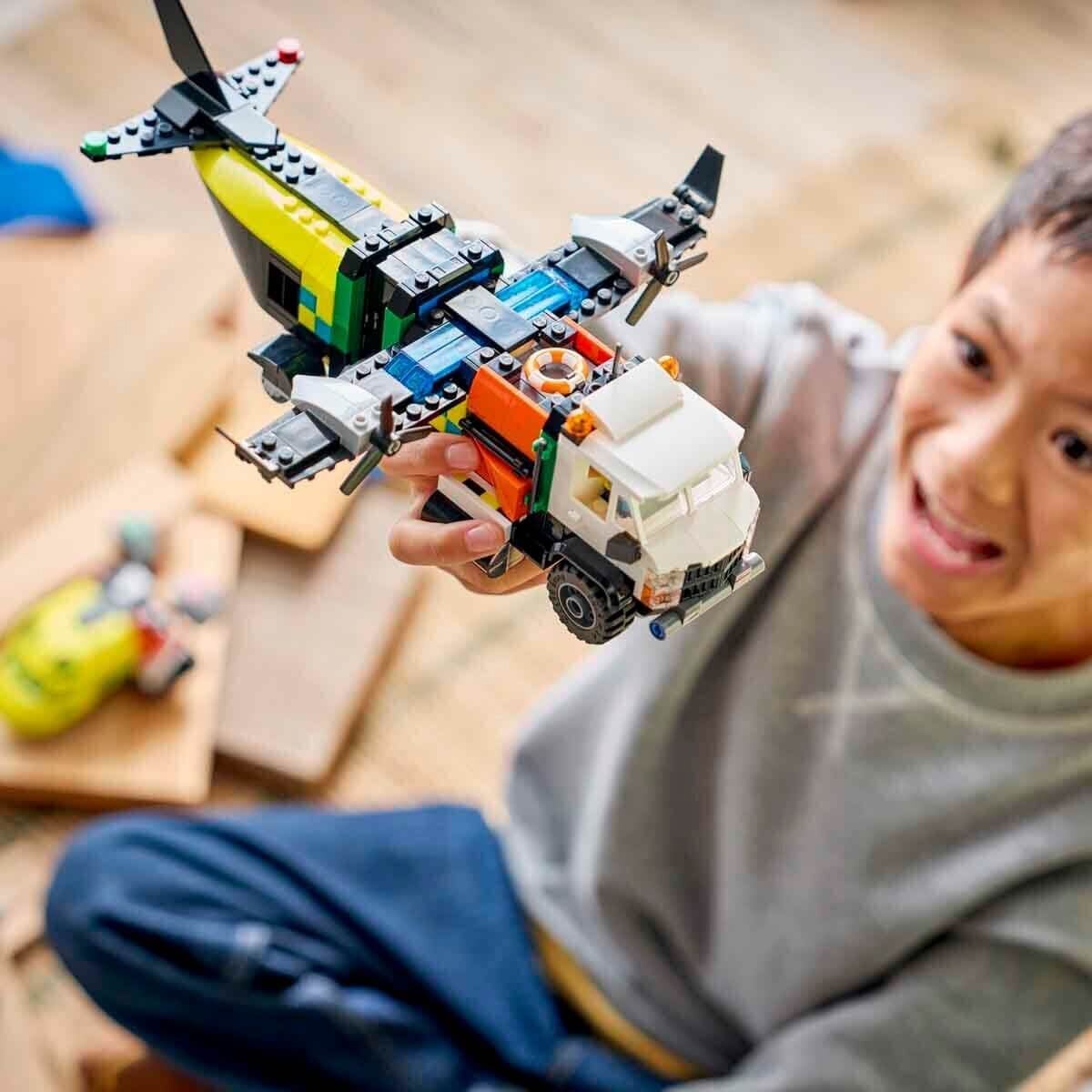 60505 Lego City Uçak, Servis Kamyonu Ve Hoverkraft 990 Parça +7 Yaş