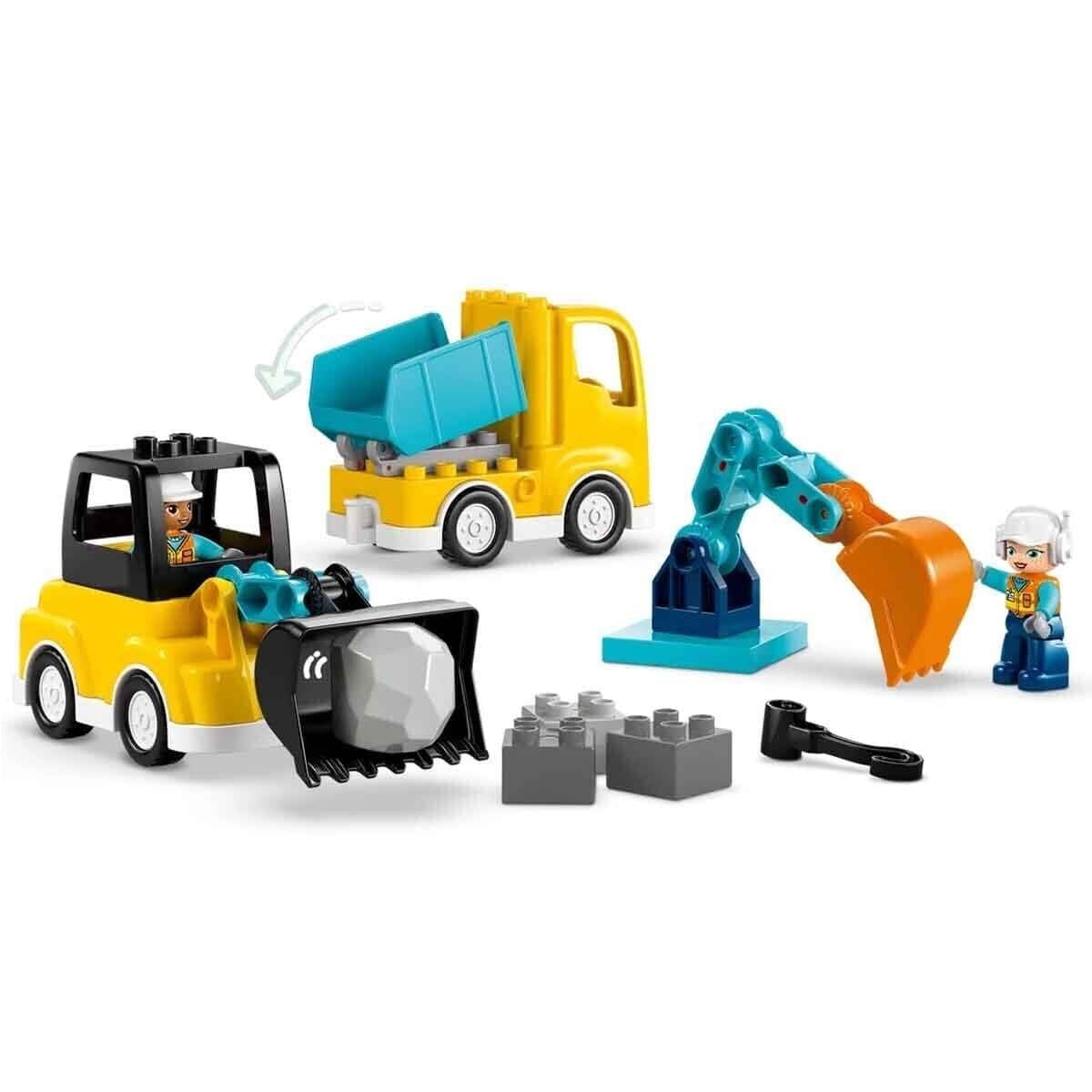 10475 Lego Duplo 3Ü1 Arada İNşaat Araçları 22 Parça +2 Yaş