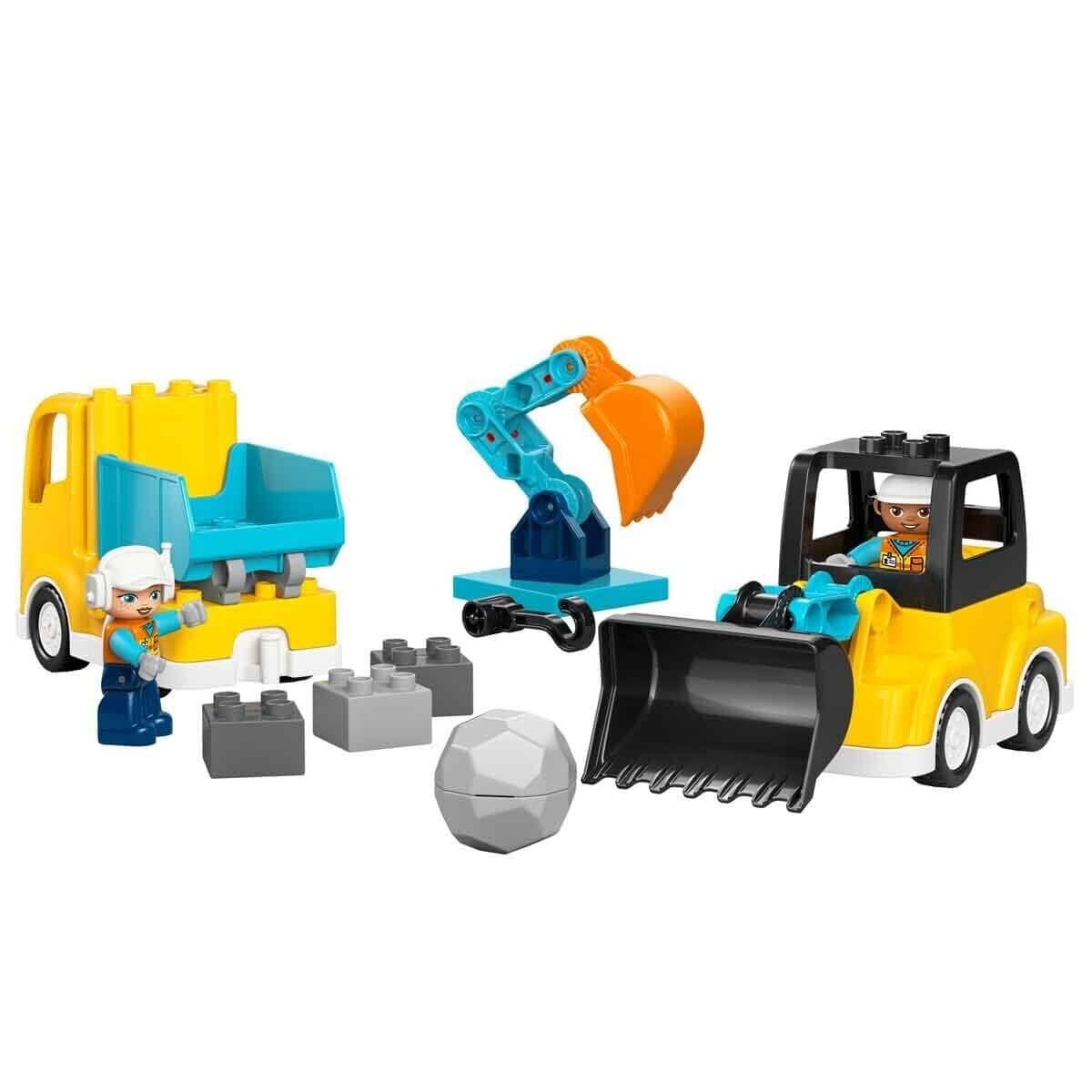 10475 Lego Duplo 3Ü1 Arada İNşaat Araçları 22 Parça +2 Yaş