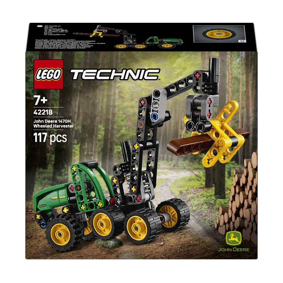 42218 Lego Technic John Deere 1470H Tekerlekli Orman Makinesi 117 Parça +7 Yaş