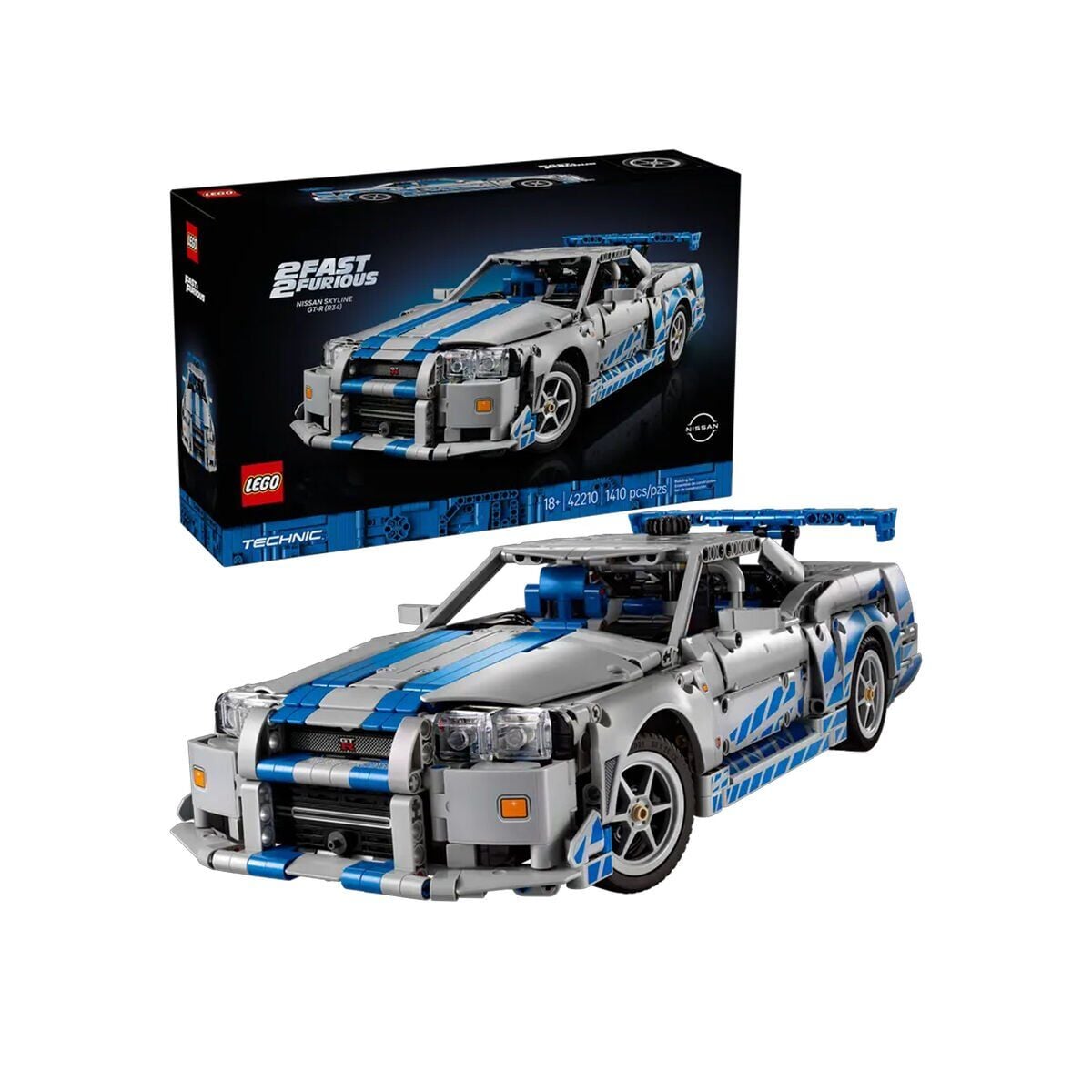42210 Lego Technic 2 Fast 2 Furious Nissan Skyline Gt-R 1410 Parça +9 Yaş