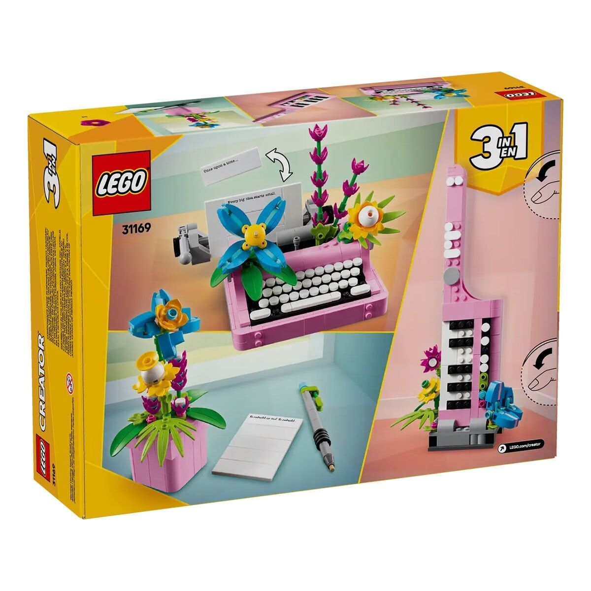 31169 Lego Creator 3In1 - Çiçekli Daktilo 363 Parça +8 Yaş