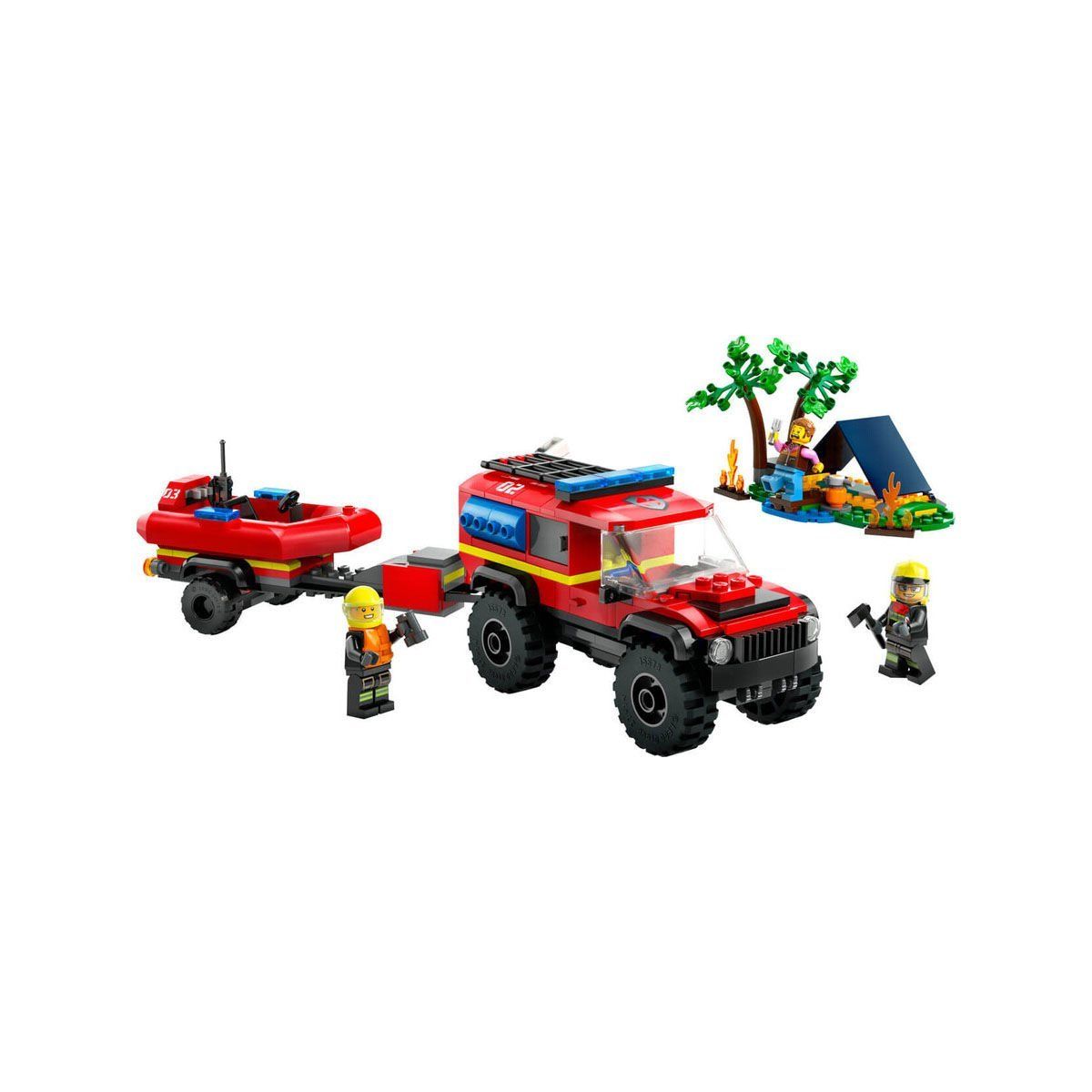 Lego-Lego® City 4x4 Kurtarma Botlu İtfaiye Kamyonu 301 Parça +5 Yaş-Lego City-2-Milagron.com