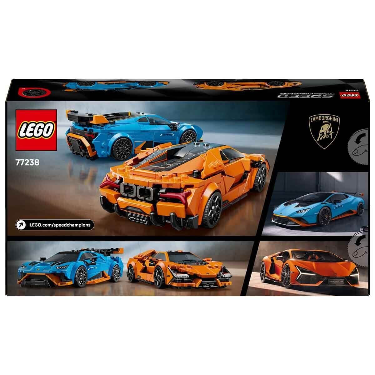 77238 Lego Speed Champ. Lamborghini Revuelto Ve Huracán Sto 607 Parça +10 Yaş