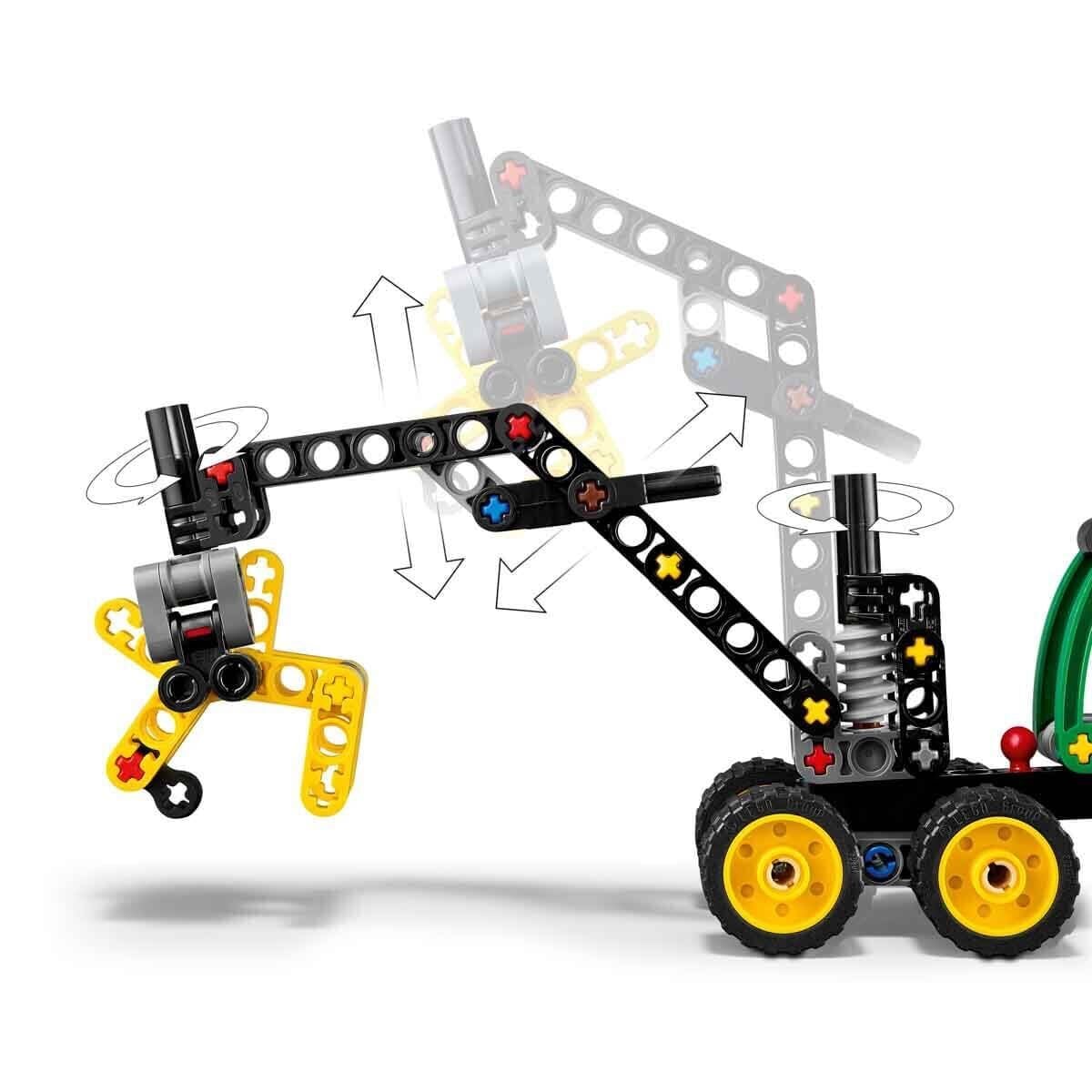 42218 Lego Technic John Deere 1470H Tekerlekli Orman Makinesi 117 Parça +7 Yaş
