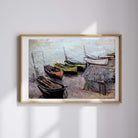 Claude Monet - Étretat Sahilinde Tekneler