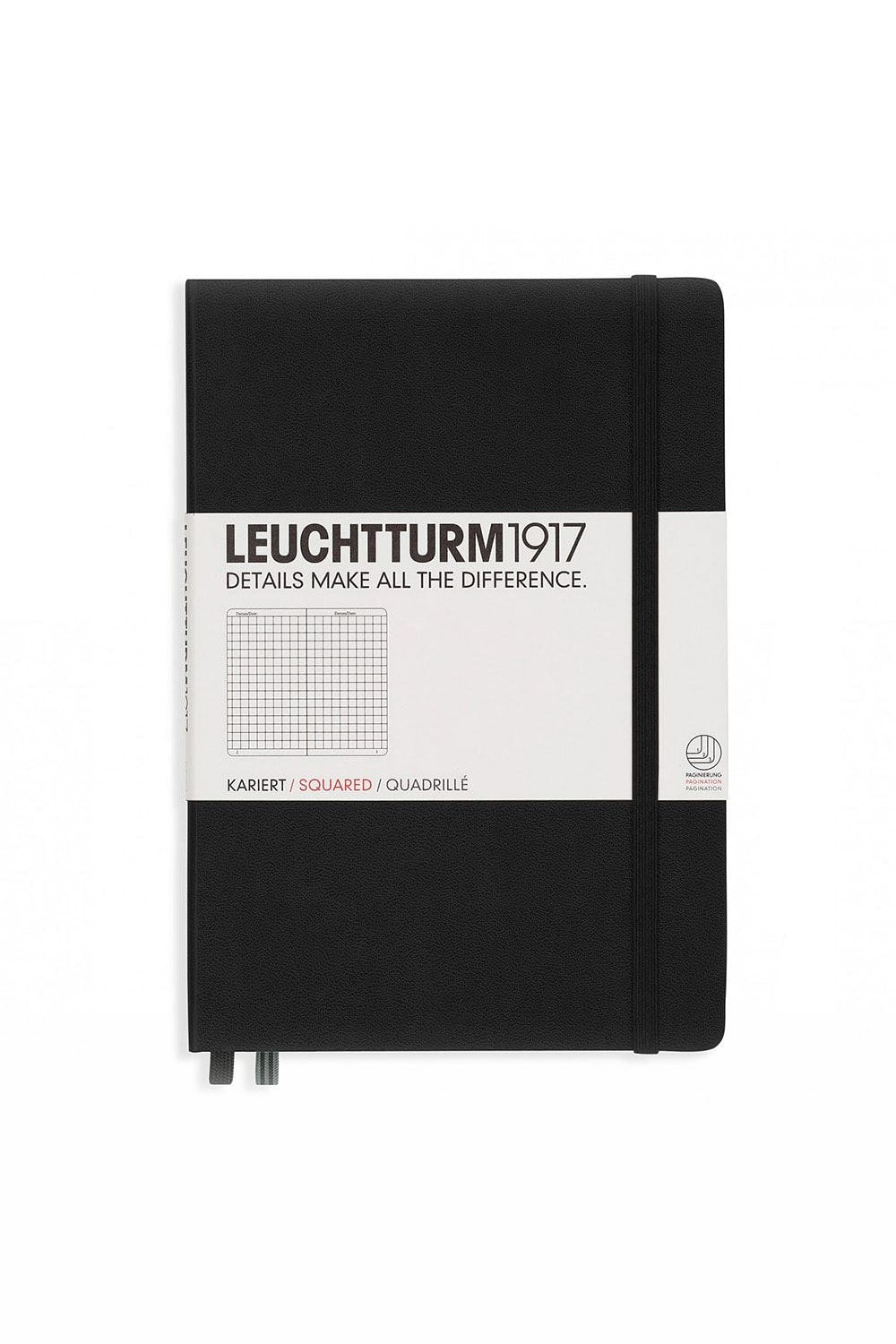 Leuchtturm 1917-1917 Superior Paper Edition 120 G/M² Sert Kapak A5, Çizgisiz Black-Defter-1-Milagron.com