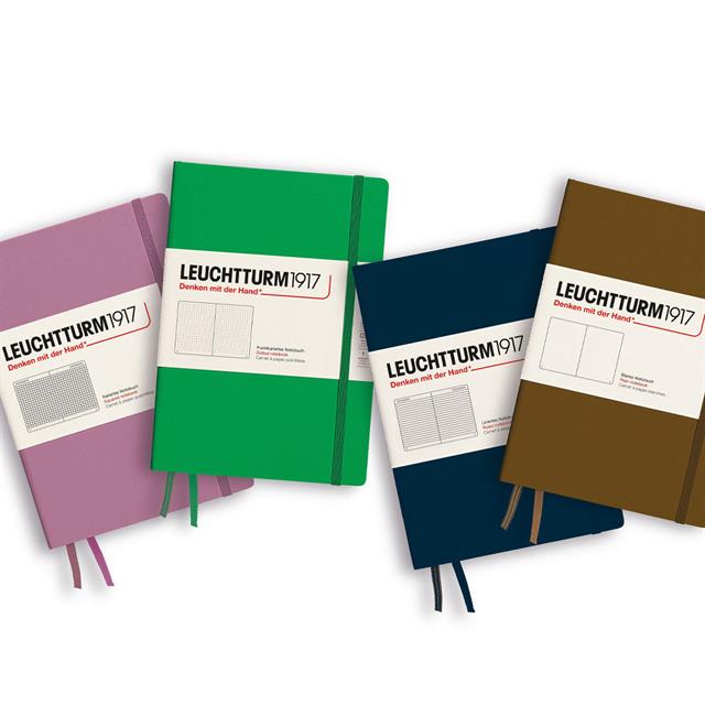 Leuchtturm 1917-2025 Colors Orta Boy (A5), Sert Kapak, 251 Sayfa, Kareli Defter Dusty Rose 372187-Defter-2-Milagron.com