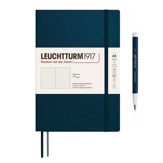 Leuchtturm 1917-2025 Colors Orta Boy (A5), Yumuşak Kapak, 123 Sayfa, Noktalı Defter Deep Sea 372205-Defter-1-Milagron.com